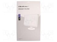 RODO privacy filter; natural (transparent); Thk: 0.5mm; 19" QOLTEC