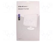 GDPR privacy filter; natural (transparent); Thk: 0.5mm; 24" QOLTEC