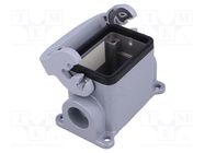 Enclosure: for HDC connectors; size 6; Locking: with latch; M20 WIELAND