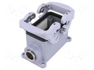 Enclosure for connectors: HDC; size 10; M20; Gland holes: 1 WIELAND