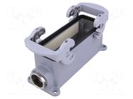 Enclosure for connectors: HDC; size 24; M25; Gland holes: 1 WIELAND