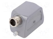 Enclosure for connectors: HDC; size 10; Locking: for latch; M20 WIELAND