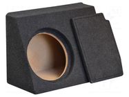 Car loudspeaker enclosure; MDF; black melange; 300mm; BMW; 28l BASSER