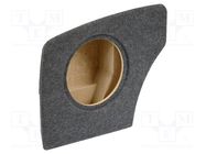 Car loudspeaker enclosure; MDF; gray melange; textil; 300mm; VW BASSER