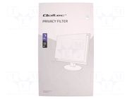 GDPR privacy filter; natural (transparent); Thk: 0.5mm; 23" QOLTEC