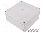 Enclosure: multipurpose; X: 180mm; Y: 182mm; Z: 90mm; PK; light grey RITTAL
