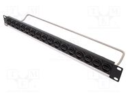 Connector: HDMI; patch panel; RACK; screw; M3; Height: 1U; 19" CLIFF