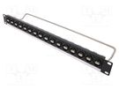 Patch panel; USB A; screw; RACK; M3; Height: 1U; Number of ports: 16 CLIFF