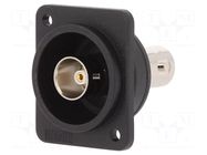 Coupler; BNC socket,both sides; 75Ω; FT; black; plastic; 19x24mm CLIFF