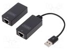 USB extender; USB 2.0; RJ45 socket x2,USB A socket,USB A plug DIGITUS