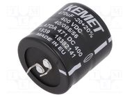 Capacitor: electrolytic; SNAP-IN; 470uF; 400VDC; Ø35x35mm; ±20% KEMET