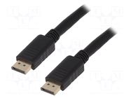 Cable; DisplayPort plug,both sides; DisplayPort 1.2; 10m; black LOGILINK