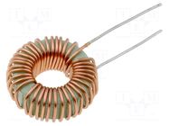 Inductor: wire; THT; 47uH; 10mΩ; Inductor: toroidal; 3A; Ø: 15.5mm FERROCORE