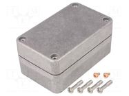 Enclosure: multipurpose; X: 80mm; Y: 130mm; Z: 60mm; aluminium; IP68 DELTRON ENCLOSURES