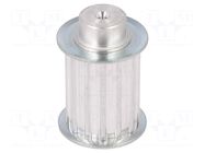 Belt pulley; AT5; W: 25mm; whell width: 36mm; Ø: 21.05mm; aluminium OPTIBELT