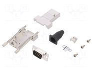 Connector: D-Sub; PIN: 9; plug; male; soldering; for cable; black ENCITECH