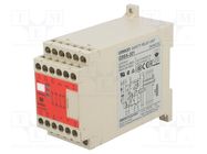 Module: safety relay; 24VAC; 24VDC; IN: 2; for DIN rail mounting OMRON