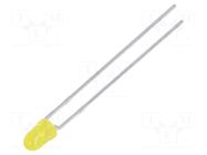 LED; yellow; 3mm; 70÷150mcd; 40°; Front: convex; 2÷2.5VDC KINGBRIGHT ELECTRONIC