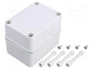 Enclosure: multipurpose; X: 80mm; Y: 110mm; Z: 85mm; PICCOLO; grey FIBOX