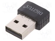 PC extension card: WiFi network; USB A plug; USB 2.0; 2.4÷5GHz DIGITUS