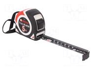Measuring tape; L: 5m; Width: 25mm; ABS,elastolan; measure MEDID