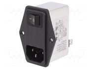 Connector: AC supply; socket; male; Inom: 6A; Ir: 0.35mA; 250VAC ROXBURGH EMC
