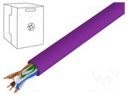 Wire; U/UTP; 4x2x23AWG; 6; wire; Cu; LSZH; violet; 305m; Øcable: 6.1mm DIGITUS