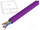 Wire; U/UTP; 4x2x23AWG; 6; solid; Cu; LSZH; violet; 305m; CPR: Dca DIGITUS