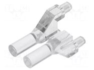 Fiber for LED; Ø3mm; L: 15mm; No.of mod: 2; round; Front: flat MENTOR