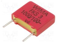 Capacitor: polyester; 1nF; 63VAC; 100VDC; 7.5mm; ±10%; 3x8.5x10mm WIMA
