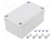 Enclosure: multipurpose; X: 80mm; Y: 130mm; Z: 60mm; MNX; grey; IK08 FIBOX