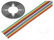 Wire: ribbon; 16x28AWG; 1.27mm; stranded; Cu; unshielded; PVC; 300V CONNFLY