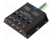 Hi-Level converter; gold-plated; 40W; Input: wires 