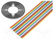 Wire: ribbon; 34x28AWG; 1.27mm; stranded; Cu; unshielded; PVC; 300V CONNFLY
