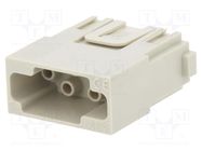 Connector: HDC; module; male; MIXO; PIN: 6; 16A; 500V; crimped ILME
