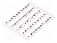 Marker; horizontal; white; 5mm; Marking: 101-150 WEIDMÜLLER