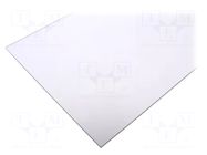 Sheet; Dim: 500x1000mm; Thk: 5mm; colourless; 0.5m2 ANTALIS