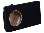Car loudspeaker enclosure; MDF; black; 250mm; Grooving: 272mm BASSER