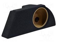 Car loudspeaker enclosure; MDF; black; 250mm; Grooving: 274mm BASSER