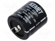 Capacitor: electrolytic; SNAP-IN; 390uF; 450VDC; Ø35x35mm; ±20% KEMET