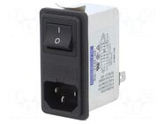 Connector: AC supply; socket; male; Inom: 4A; Ir: 0.35mA; 250VAC ROXBURGH EMC