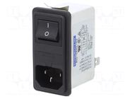 Connector: AC supply; socket; male; Inom: 6A; Ir: 0.35mA; 250VAC ROXBURGH EMC