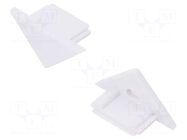 Cap for LED profiles; white; 2pcs; ABS; TRIO10 TOPMET