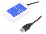 RFID reader; 4.3÷5.5V; USB; antenna; Range: 100mm; 88x56x18.5mm ELATEC
