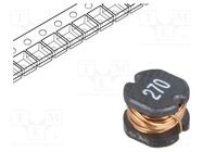 Inductor: wire; SMD; 27uH; 200mΩ; -40÷125°C; ±20%; 5.2x5.8x4.5mm TRACO POWER