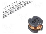 Inductor: wire; SMD; 4.7uH; 109mΩ; ±20%; 4x4.5x3.2mm; 1.15A TRACO POWER