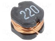 Inductor: wire; SMD; 22uH; 378mΩ; ±20%; 4x4.5x3.2mm; 680mA TRACO POWER