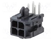 Connector: wire-board; socket; male; PIN: 4; Micro-Fit 3.0; THT MOLEX