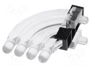 Fiber for LED; Ø3mm; No.of mod: 4; round; Front: convex MENTOR