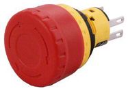 EMERGENCY STOP SWITCH, DPST-NC, 125VAC